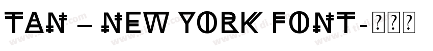 TAN – NEW YORK Font字体转换